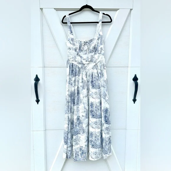 blue dress for baby girl Caroline Constas Ivette Dress | White | Size M main image 0